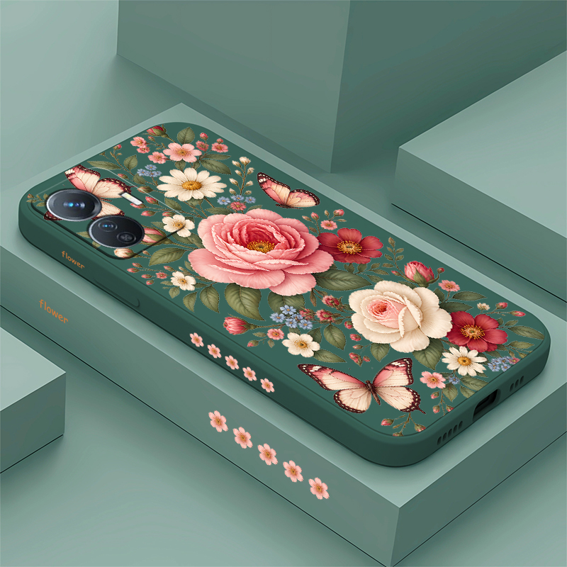 Vivo Y28 - Funda con diseño de flores y