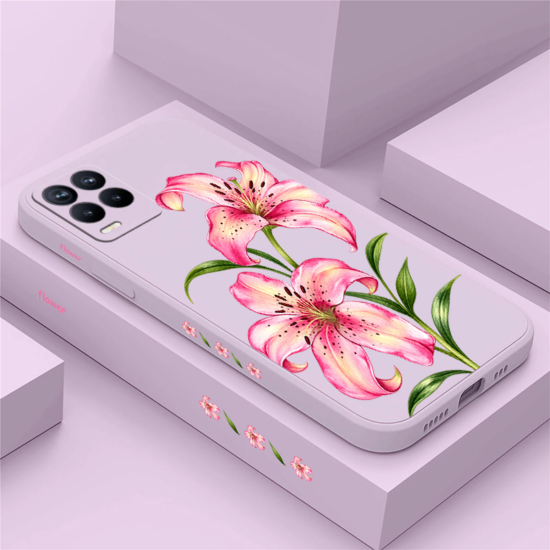 Realme Note 50 - Funda con diseño de flores rosas