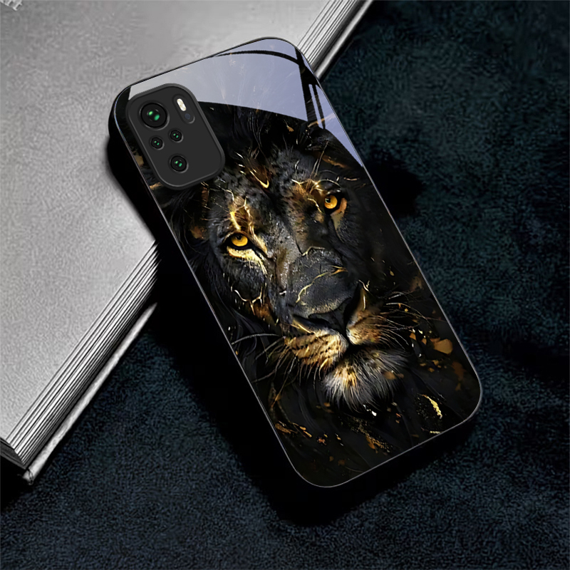 Xiaomi Redmi Note 14 - Funda de teléfono de cristal dorado
