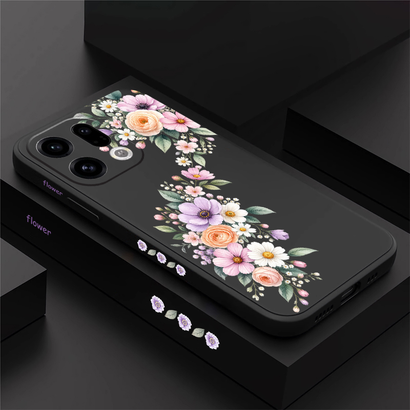 Oppo Reno 12 - Funda para teléfono con diseño floral