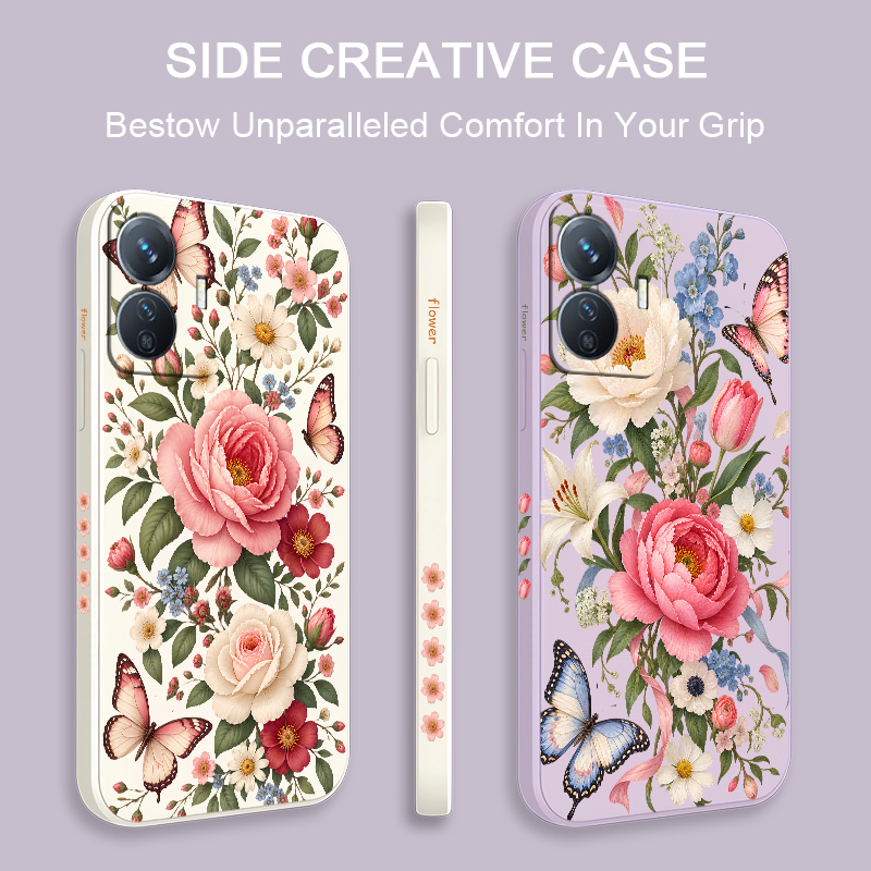 Funda con diseño de flores y m - Vivo Y28 reseña y precio