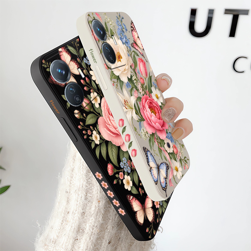 Funda con diseño de flores y m - Vivo Y28 reseña y precio