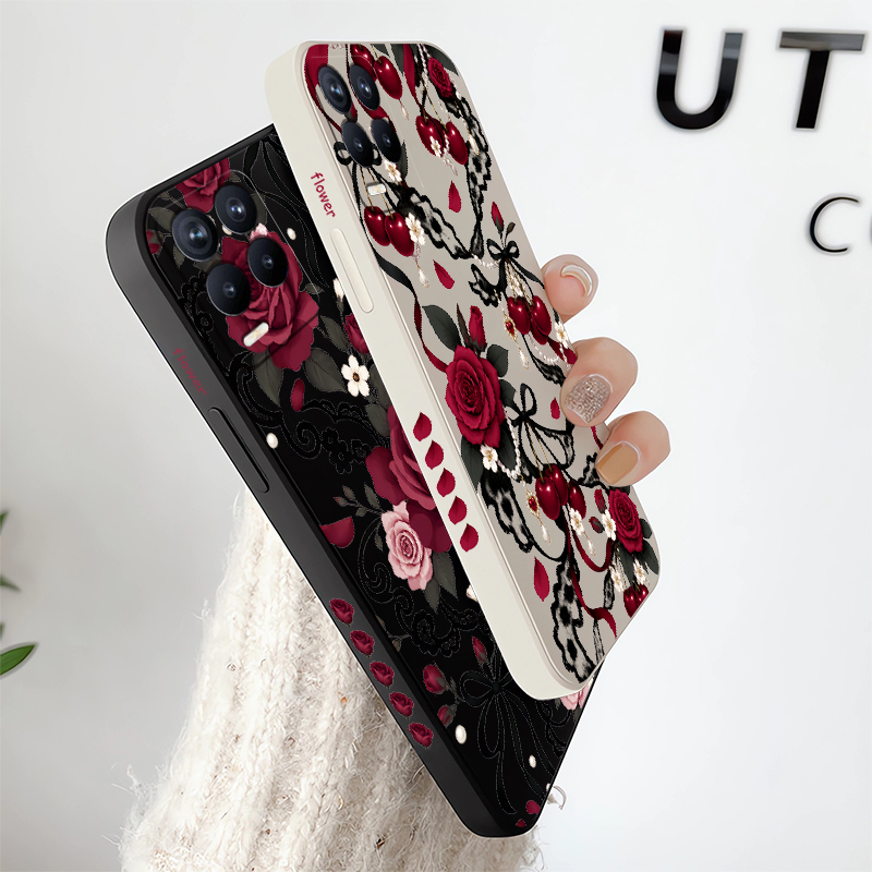 Funda con diseño de flores par - Realme Note 50 reseña y precio